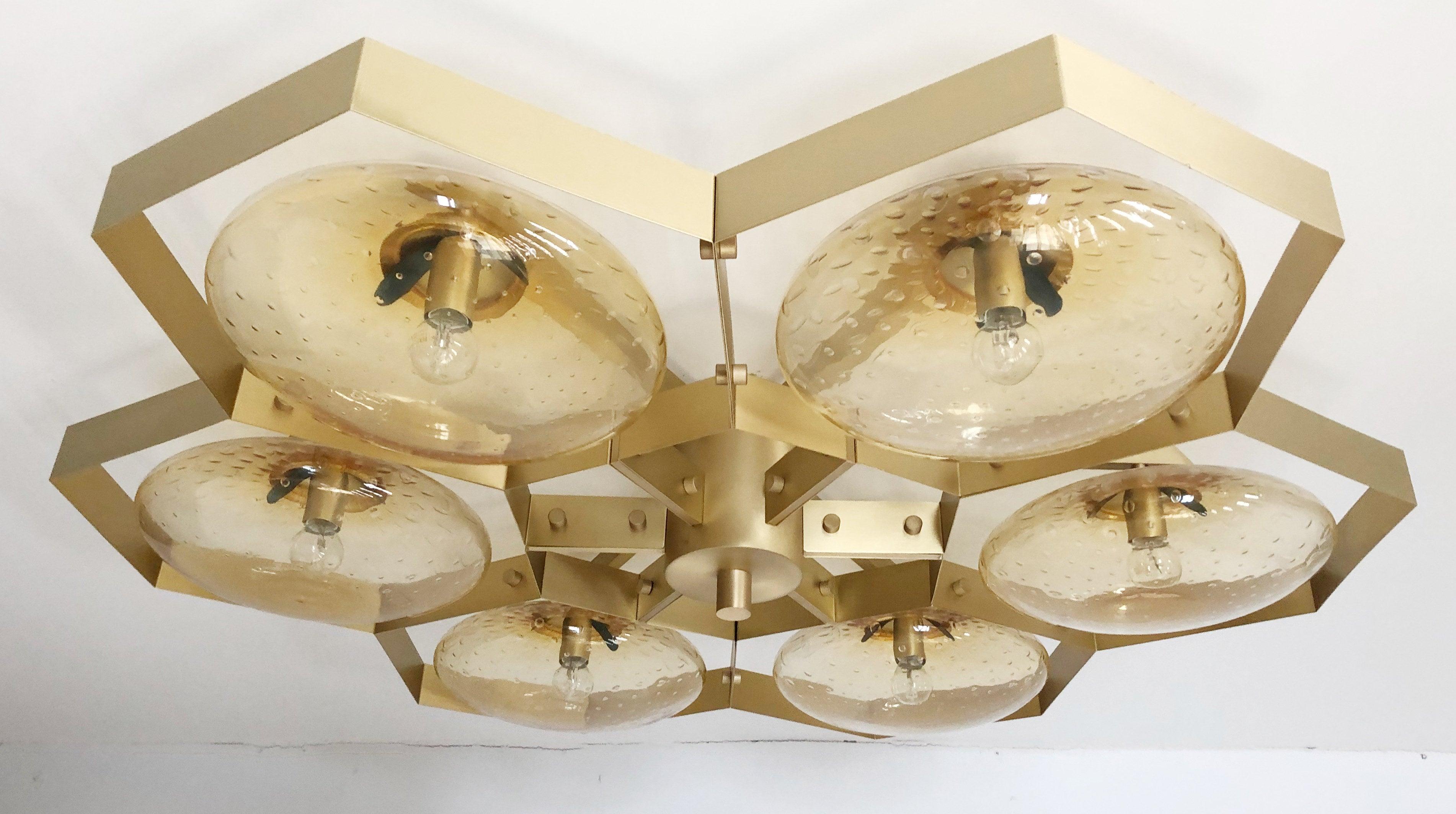 Contemporary Hive Flushmount by Fabio Ltd For Sale