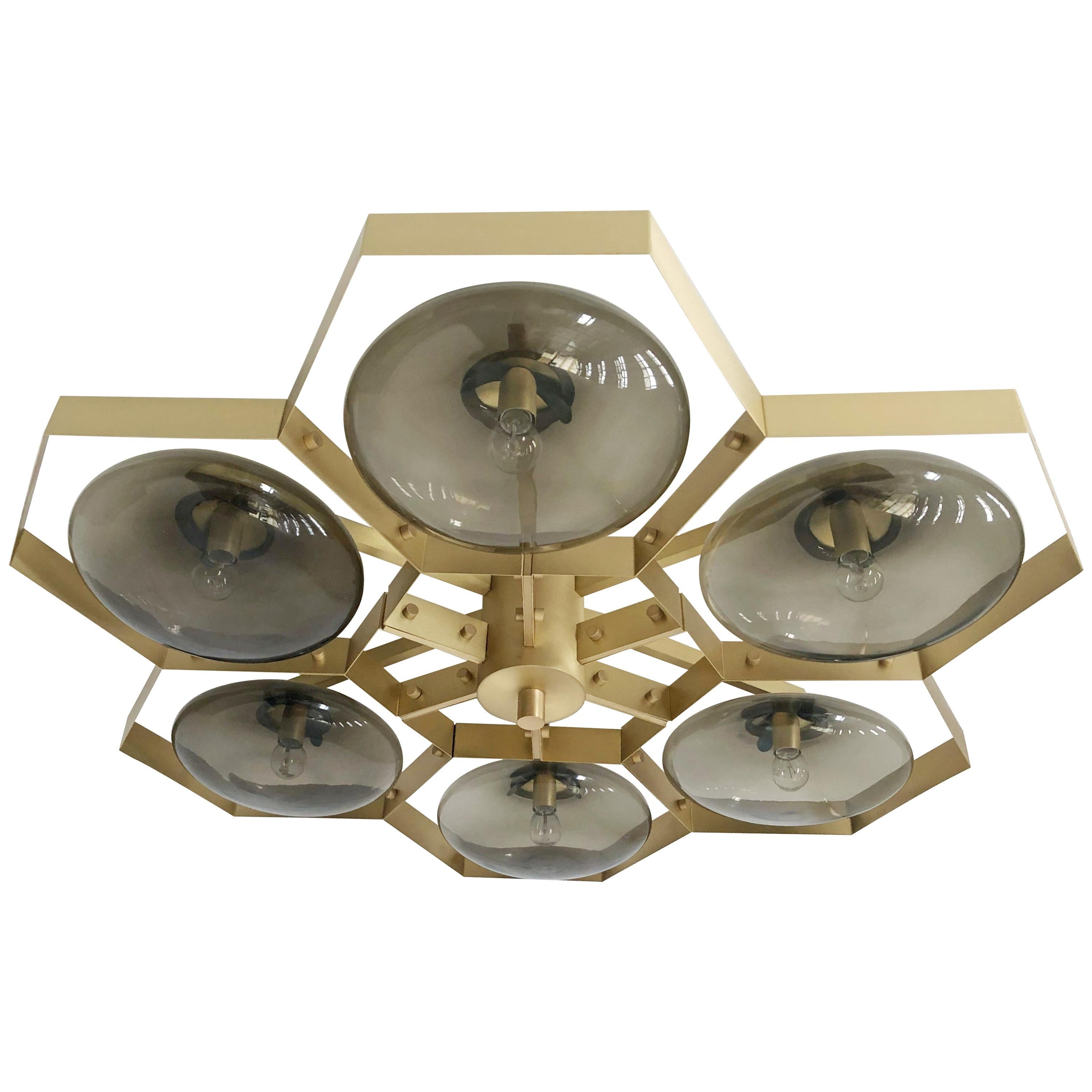 Hive Flush Mount by Fabio Ltd For Sale