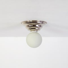 Hive Flush Mount by Research.Lighting, Nickel, 3in Glass Globe, Made to Order
