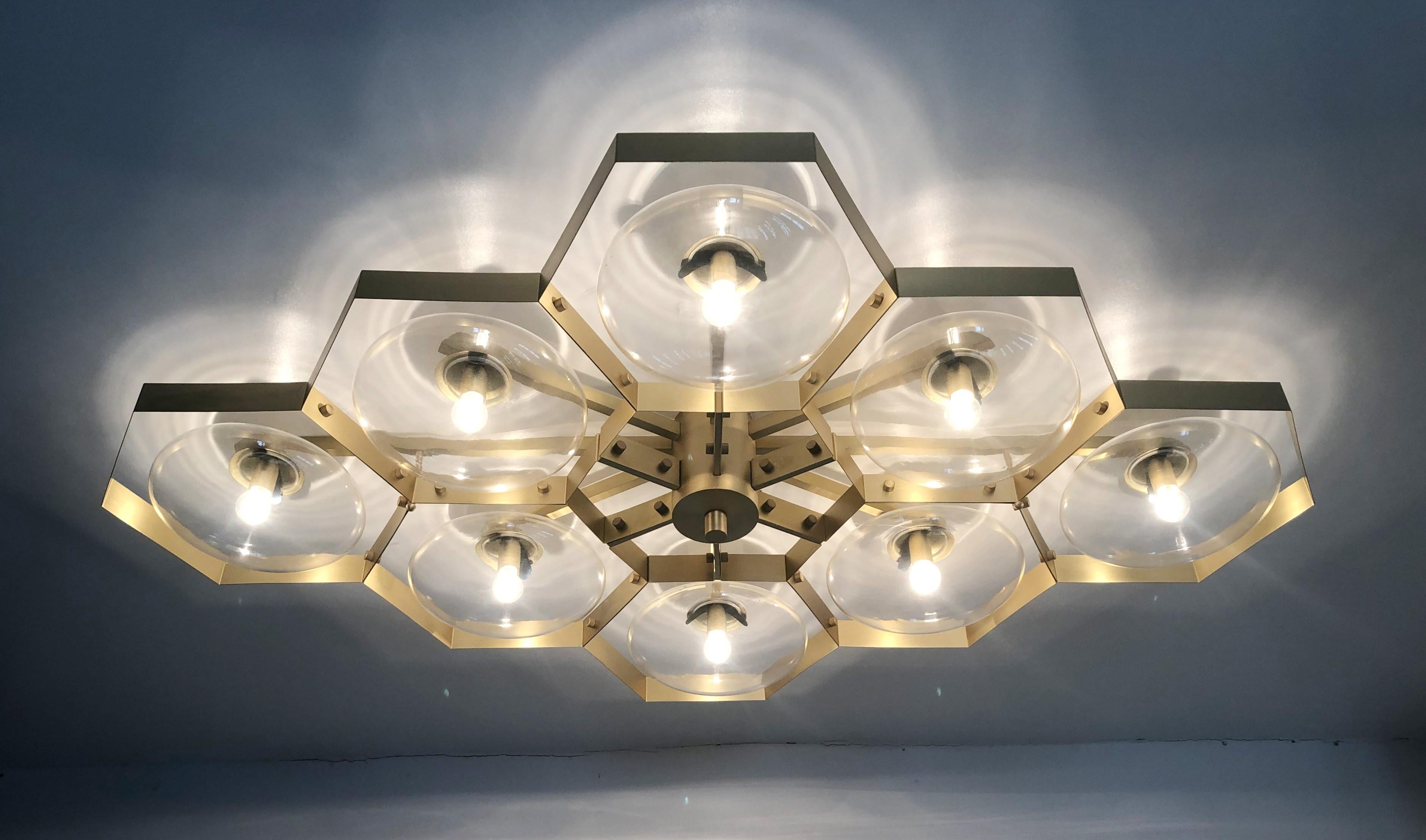 Contemporary Hive Flush Mount by Fabio Ltd For Sale