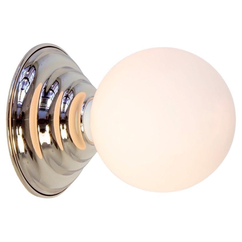 Hive Sconce by Research.Lighting, Polished Nickel, 5in Glass, Made to Order