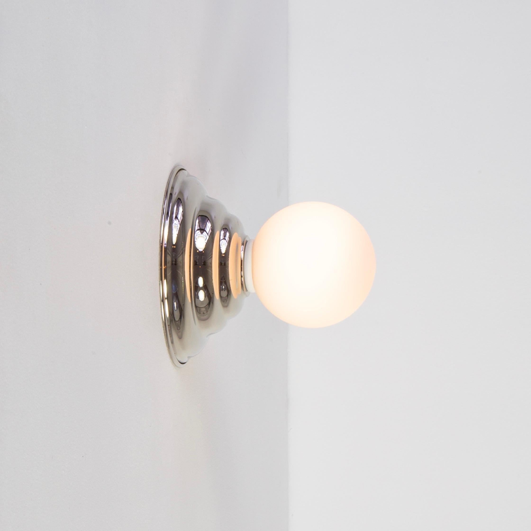 Modern Hive Sconce by Research.Lighting, Polished Nickel, In Stock For Sale
