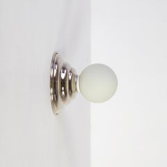 Lámpara Hive de Research.Lighting, níquel pulido, cristal de 3 pulgadas, por encargo