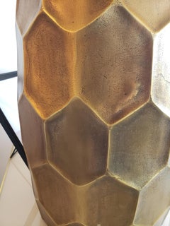 Hive Side Table in Antique Brass