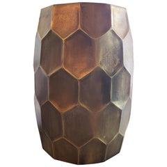 Hive Side Table in Antique Brass