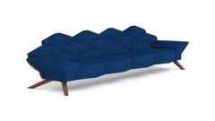 Hive Sofa in Blue Velvet by AROUNDtheTREE