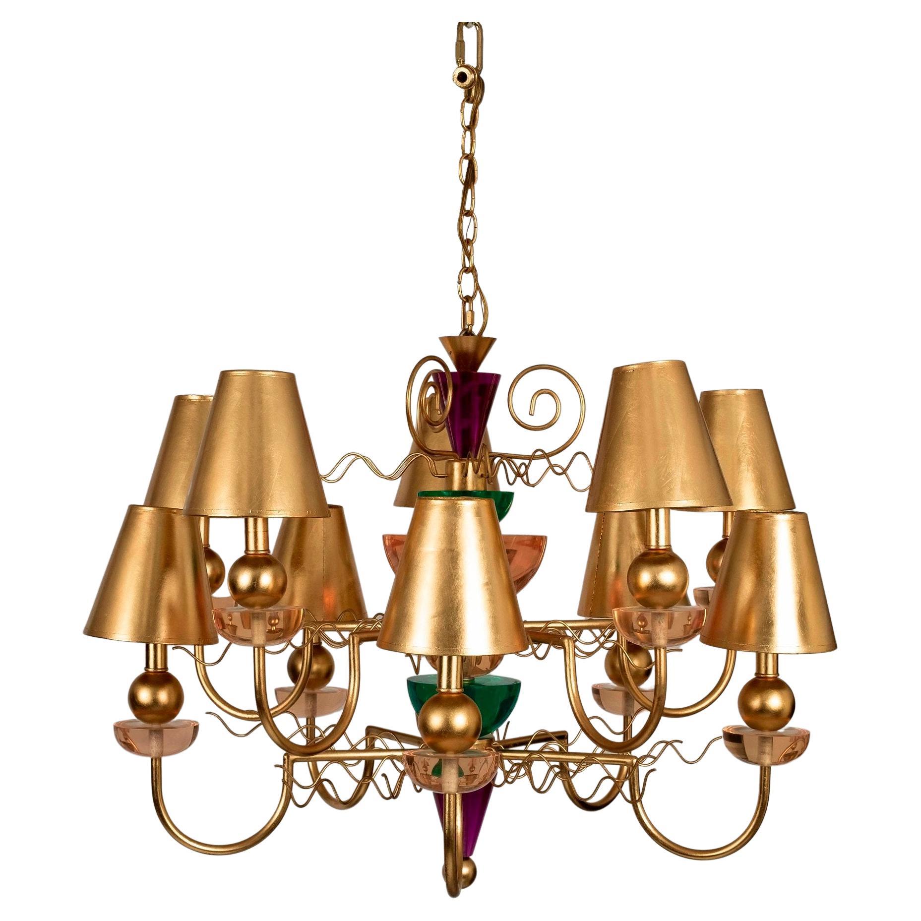 Gilt Hivo Van Teal Chandelier For Sale