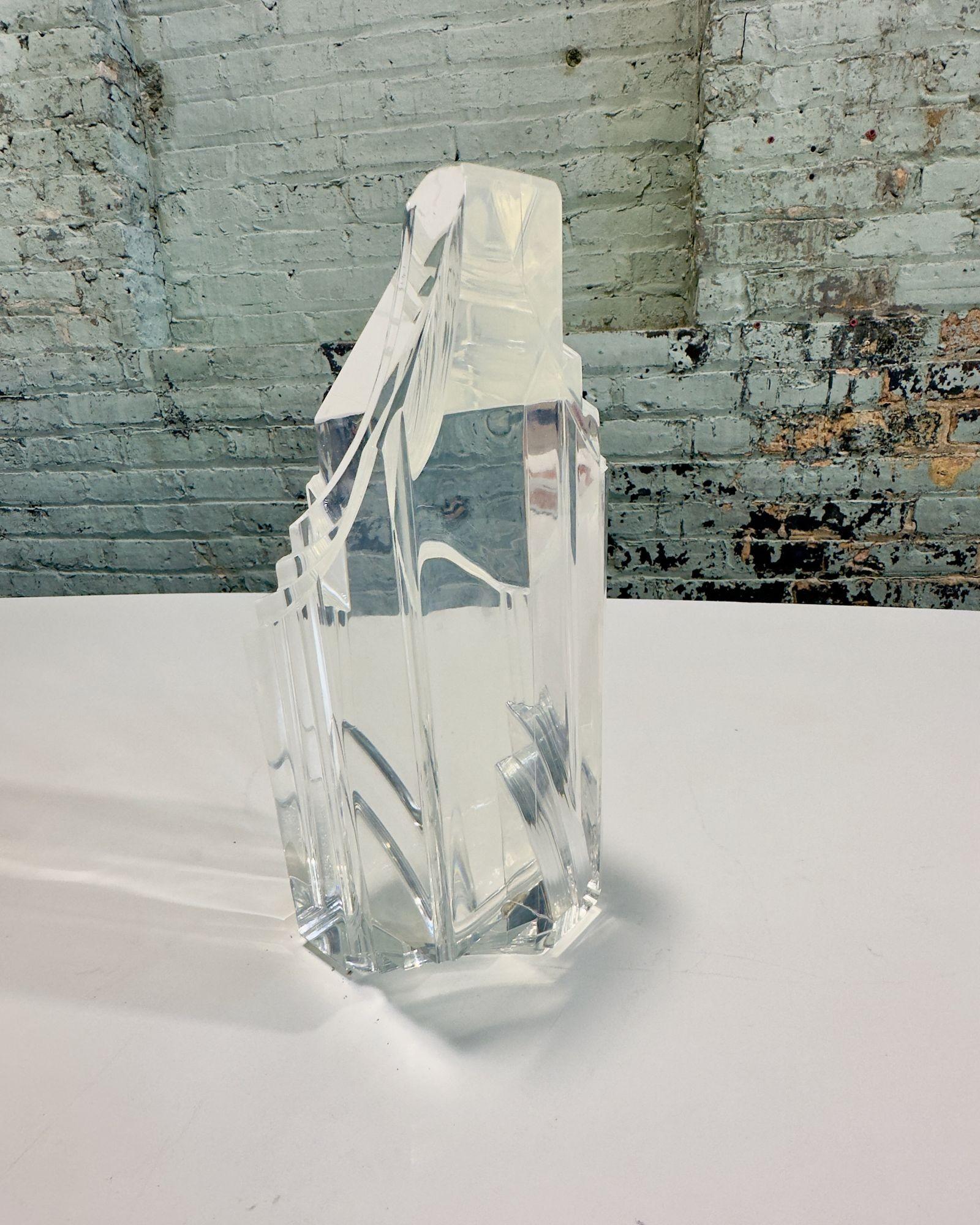 Hivo Van Teal Lucite Abstract Sculpture, Signed 1970 In Good Condition For Sale In Chicago, IL