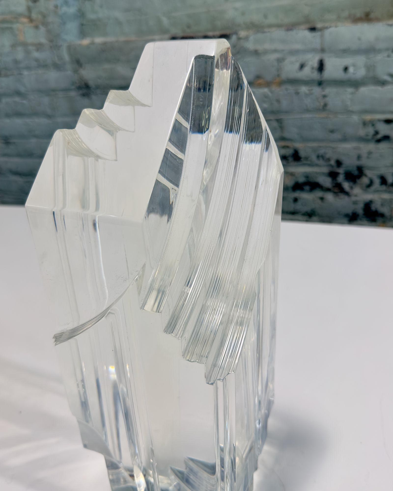 Late 20th Century Hivo Van Teal Lucite Abstract Sculpture, Signed 1970 For Sale