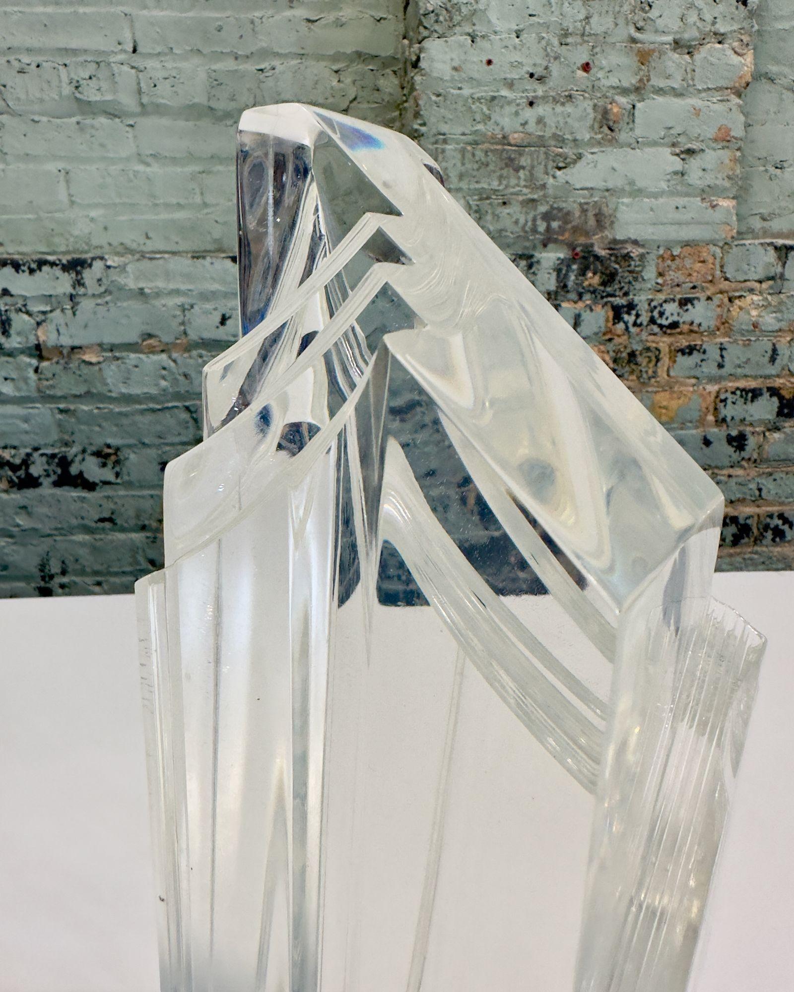 Hivo Van Teal Sculpture abstraite en lucite, signée 1970 en vente 1