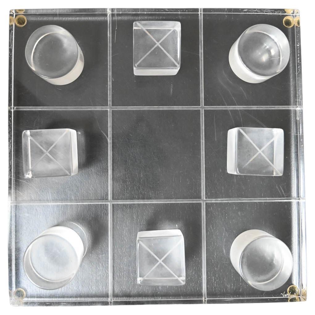 Hivo Van Teal Lucite Tic Tac Toe Set, ca. 1970 For Sale