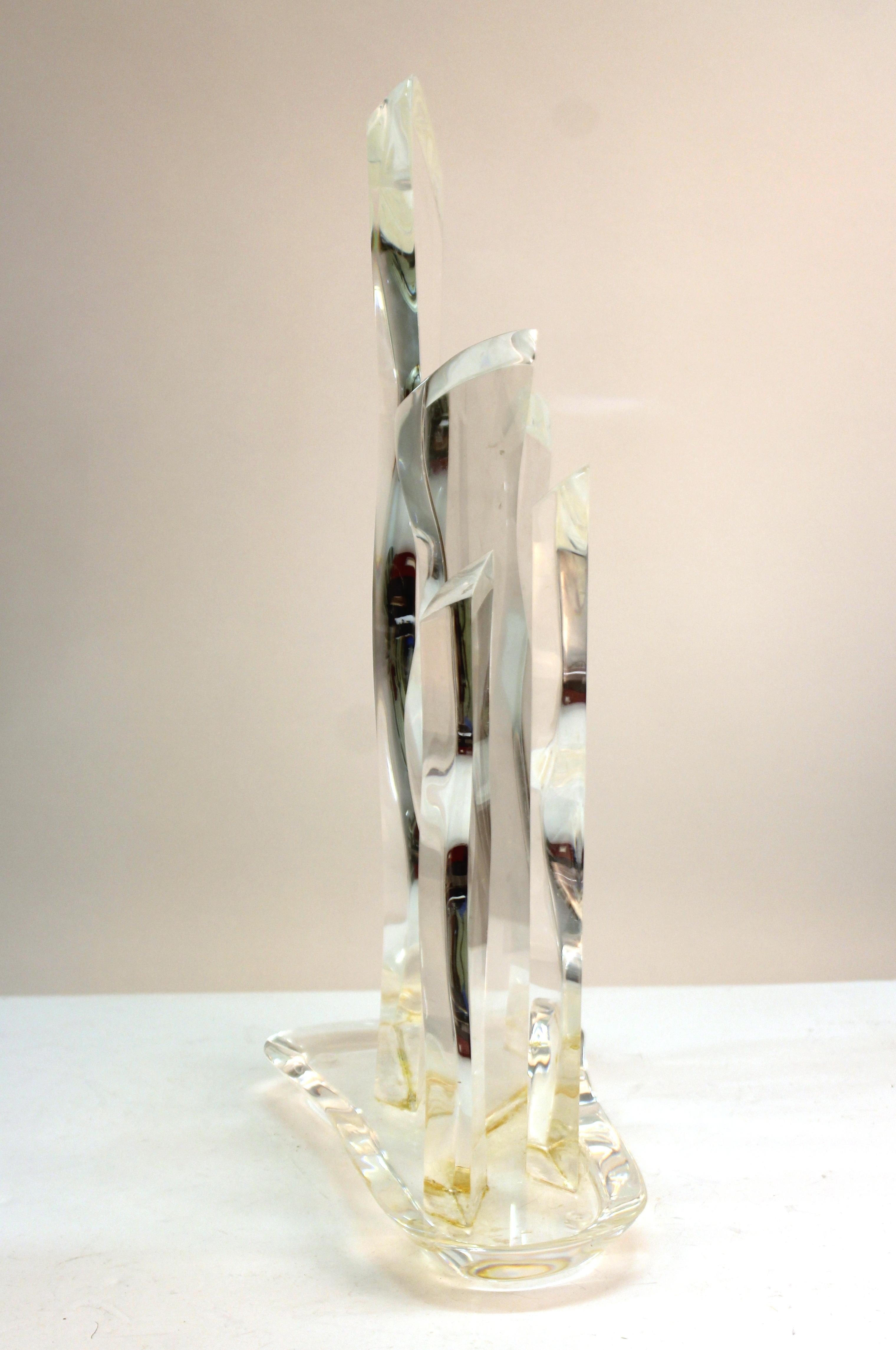 Hivo Van Teal Mid-Century Modern Abstract Lucite Sculpture For Sale 1