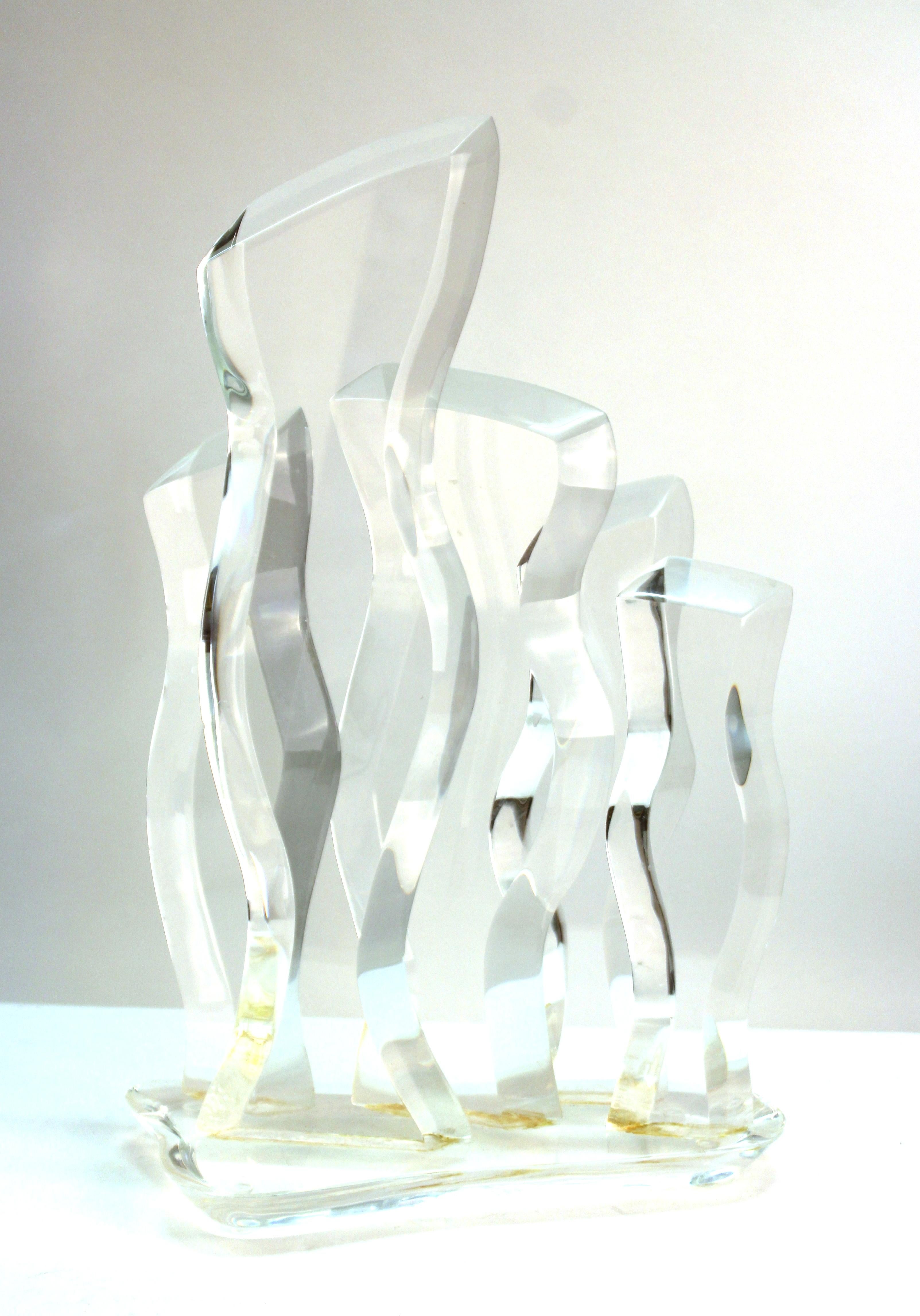 Hivo Van Teal Mid-Century Modern Abstract Lucite Sculpture For Sale 2