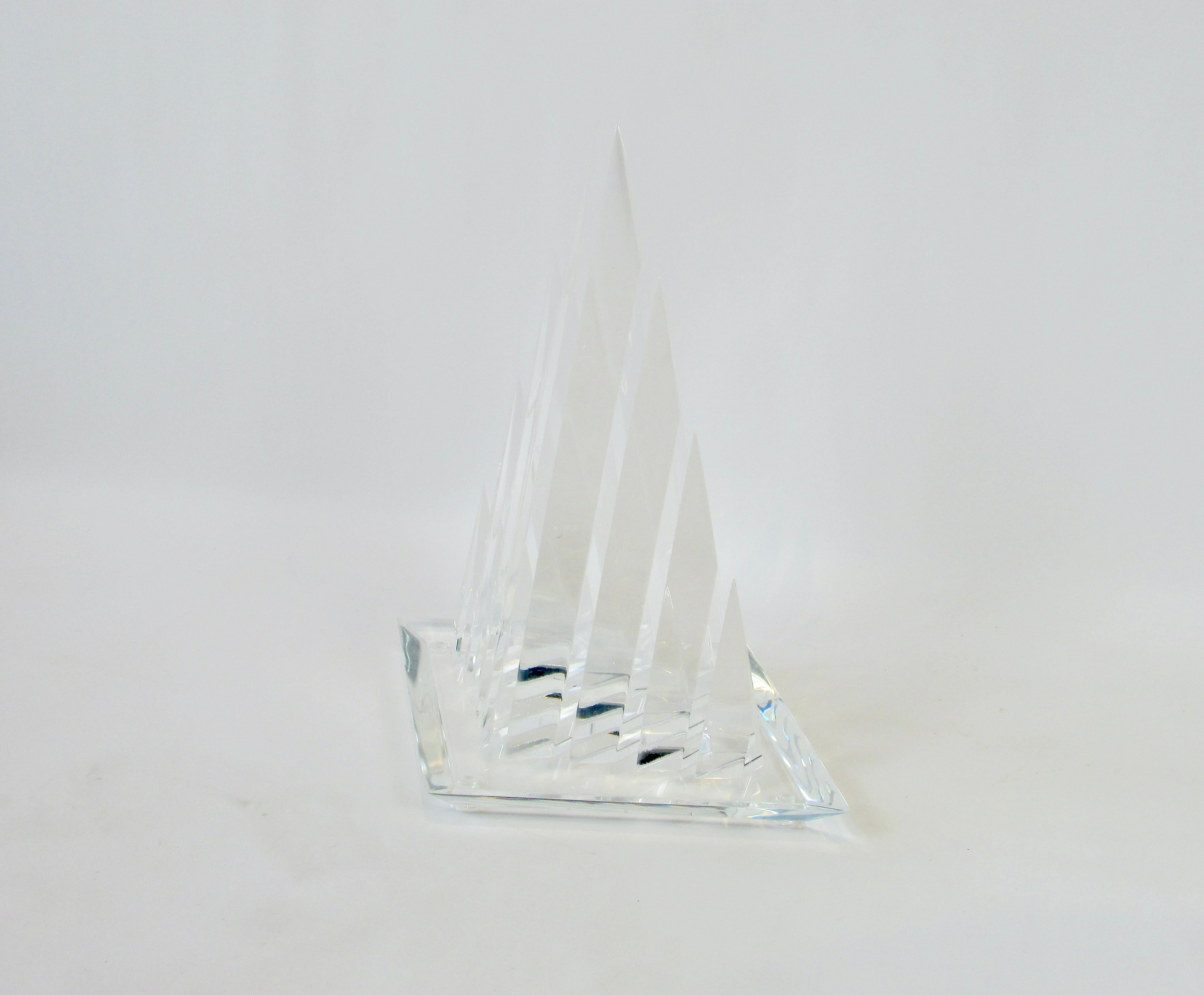 Hivo Van Teal Segmented Lucite Pyramid, Triangle Sculpture For Sale 6