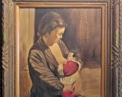 Hiyashi NoBuo Olio su tela, Madre che allatta