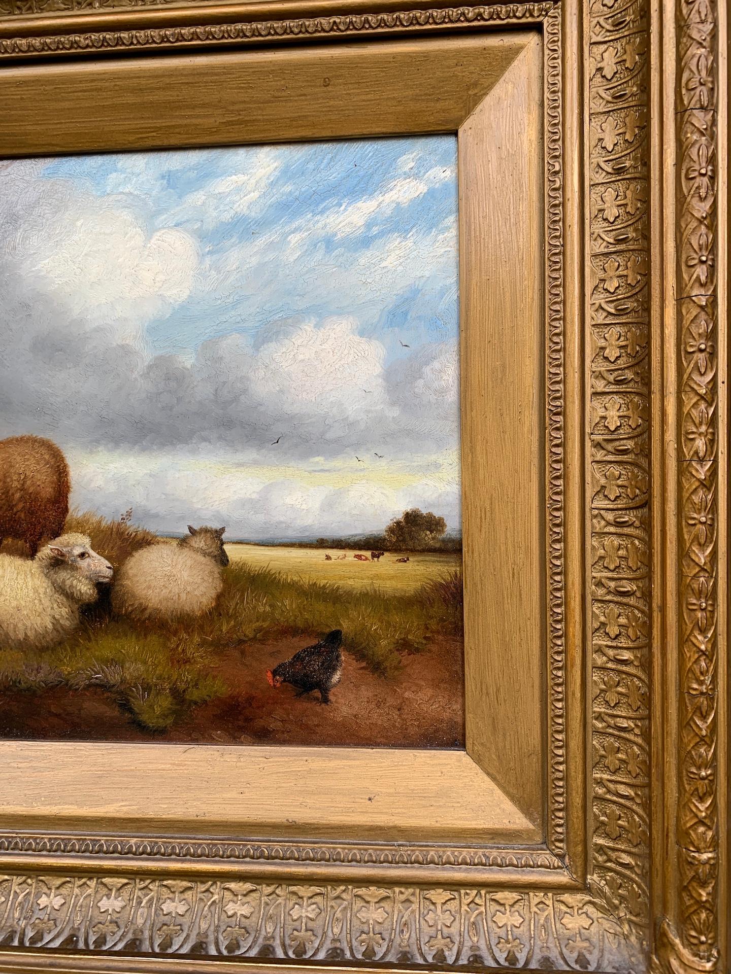 19th century English portrait of sheep in an extensive landscape For Sale 3