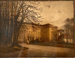 Hjalmar Bachmann (1880–1940), Sorø Akademi, signierte Radierung, 1925