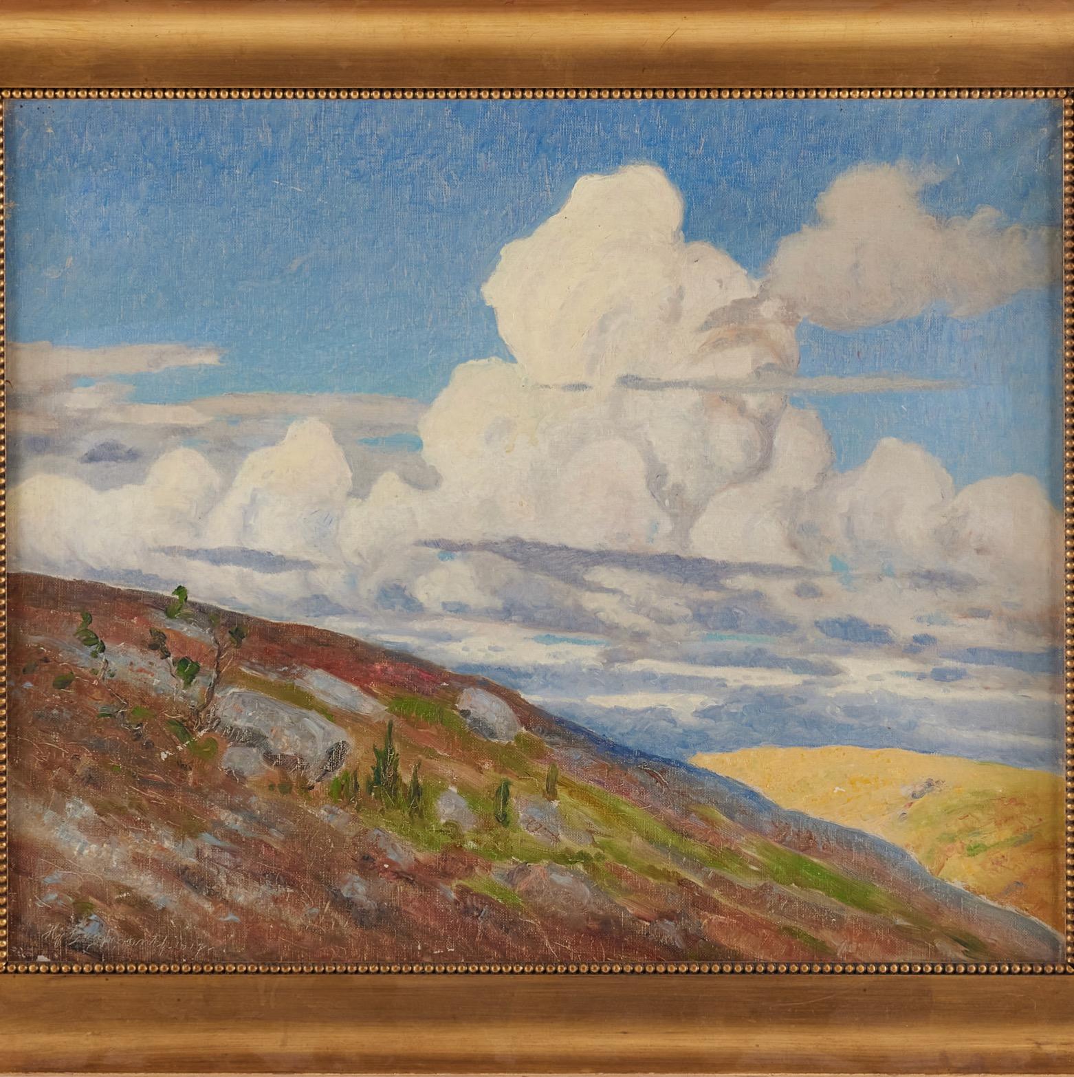 Dopo la tempesta - Landscape Painting Marrone di Hjalmar Berghcrantz