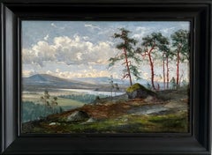 Antique Skäckerfjällen Seen From Kolåsen, Mountain View, 19th century, Oil on canvas