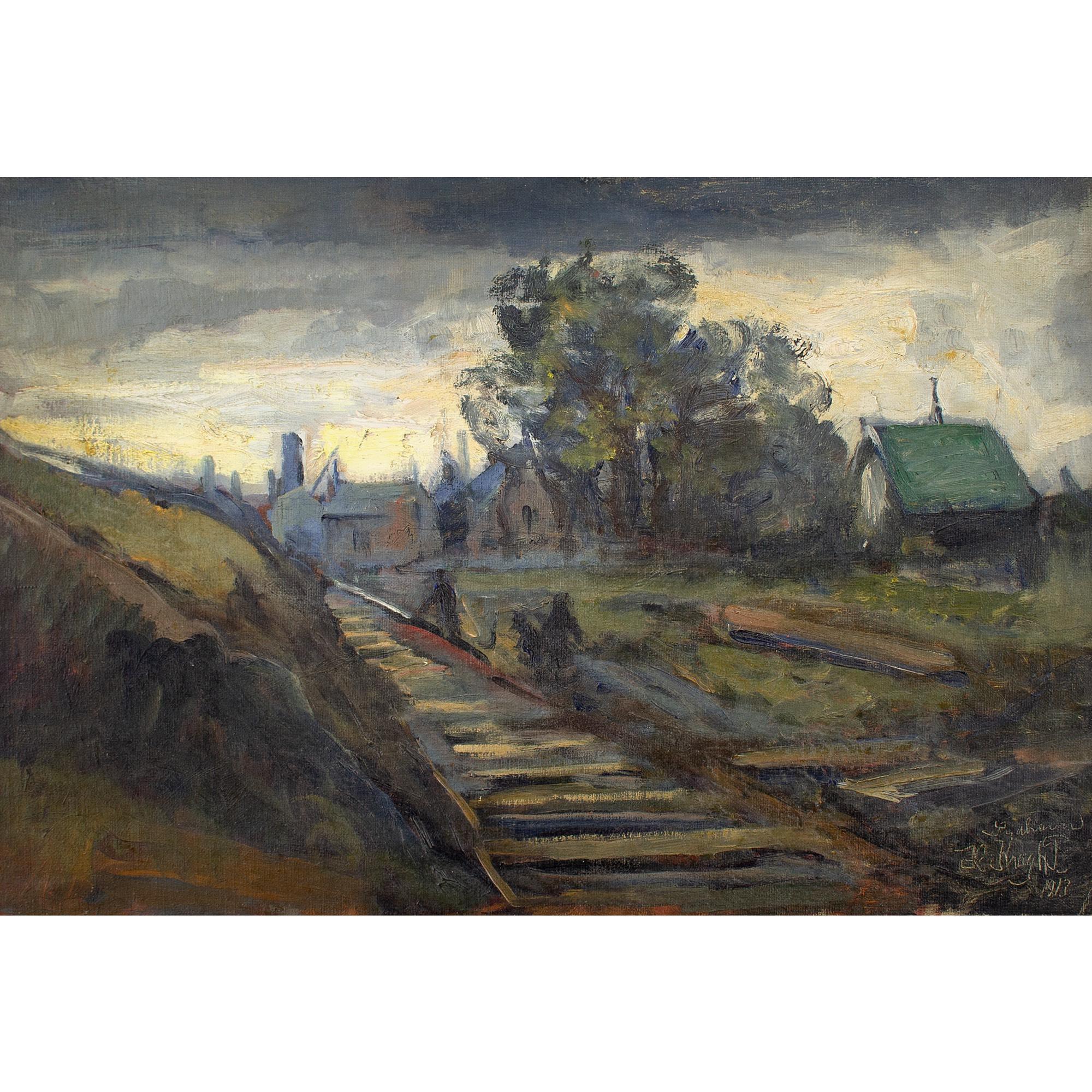 Hjalmar Kragh-Pedersen, Sydhavn, Oil Painting For Sale 1