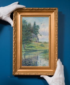 Pond Below a Cliff with Pines, 1906