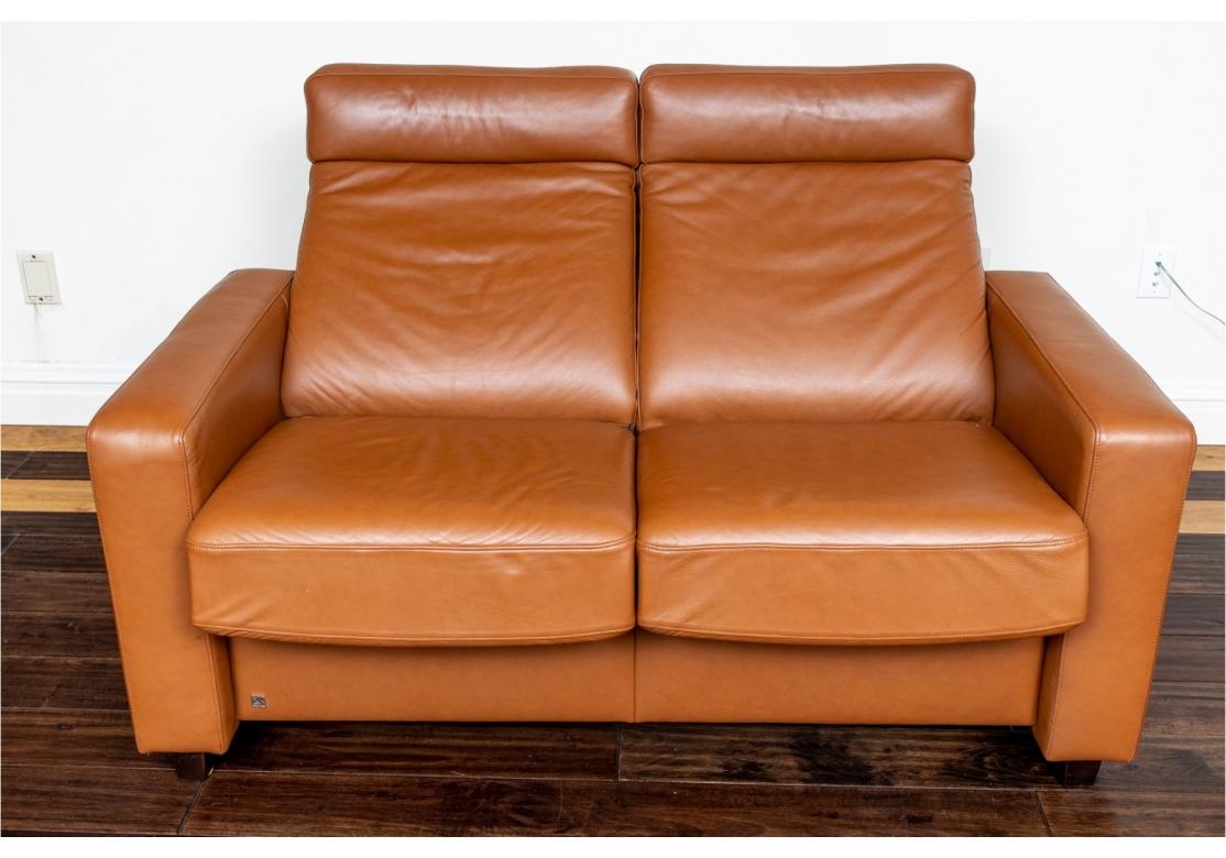 Hjellegjerde Mobler Fjords: Zweisitzer-Leder-Liegesofa im Zustand „Gut“ im Angebot in Bridgeport, CT