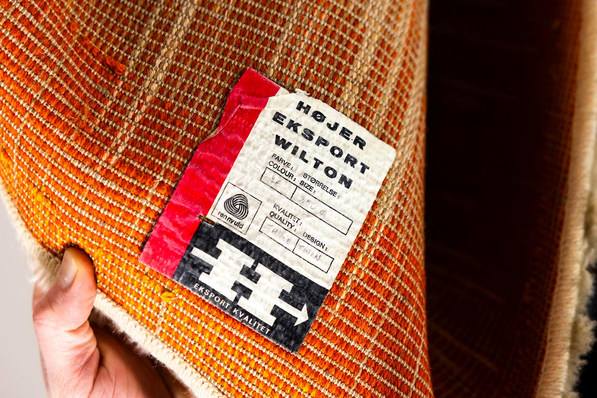 Højer Eksport Wilton Rug, Denmark 1960s For Sale 1