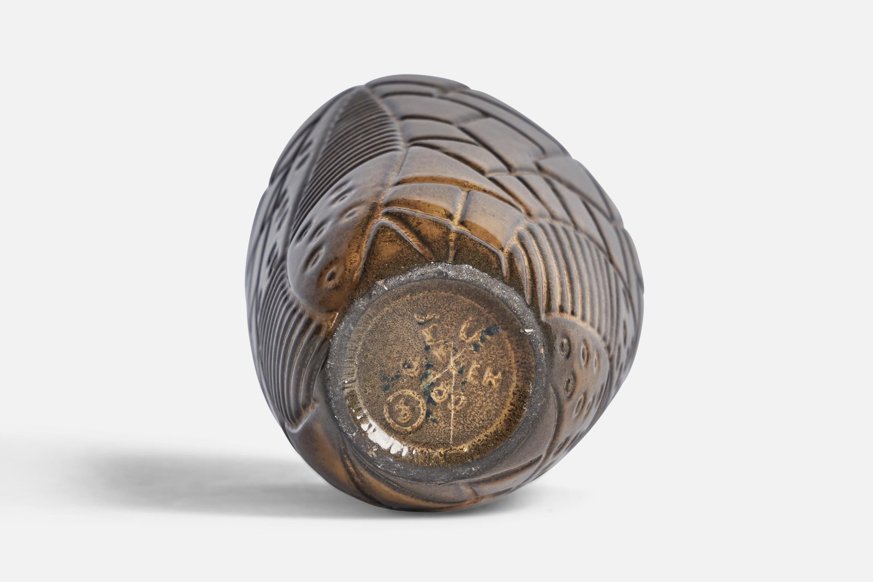 Metà XX secolo Hjördis Oldfors, Vaso, Terracotta, Svezia, anni '50 in vendita
