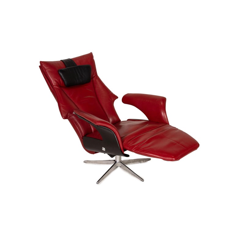 Hjort Knudsen Danish Design Milan Leather Armchair Red Function Relax  Function For Sale at 1stDibs | hjort knudsen reviews, hjort knudsen  dealers, fauteuil relax hjort knudsen
