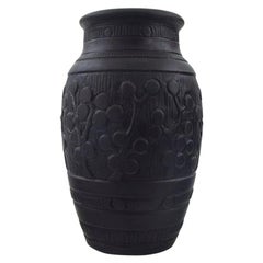Hjorth Beautiful Ceramic Vase in Bindesbøll Style, circa 1890s