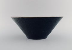Hjorth, Bornholm Museum, Unique Bowl in Glazed Stoneware, Late 20th C