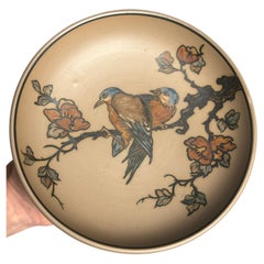 Vide-Poche danois Art nouveau peint à la main Hjorth, années 1940