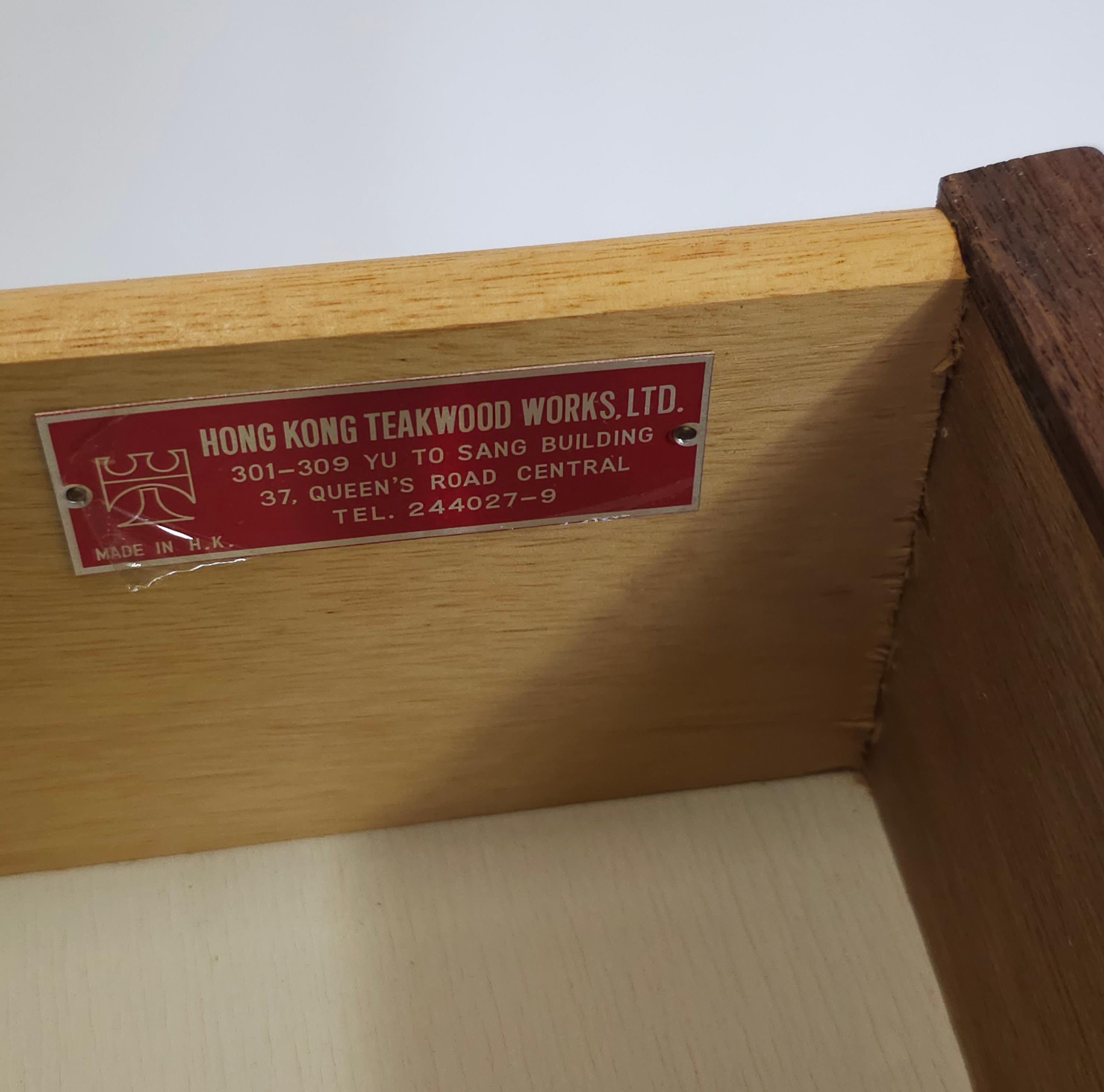 HK Teakworks Scandinavian Modern Style Solid Teak Bedside Table For Sale 3
