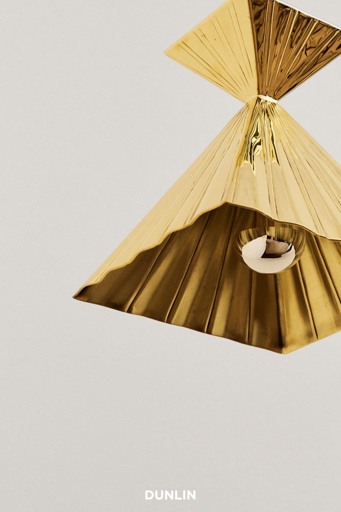 Australian HK09 Polished Brass Spot Ceiling Light, HK X DUNLIN For Sale