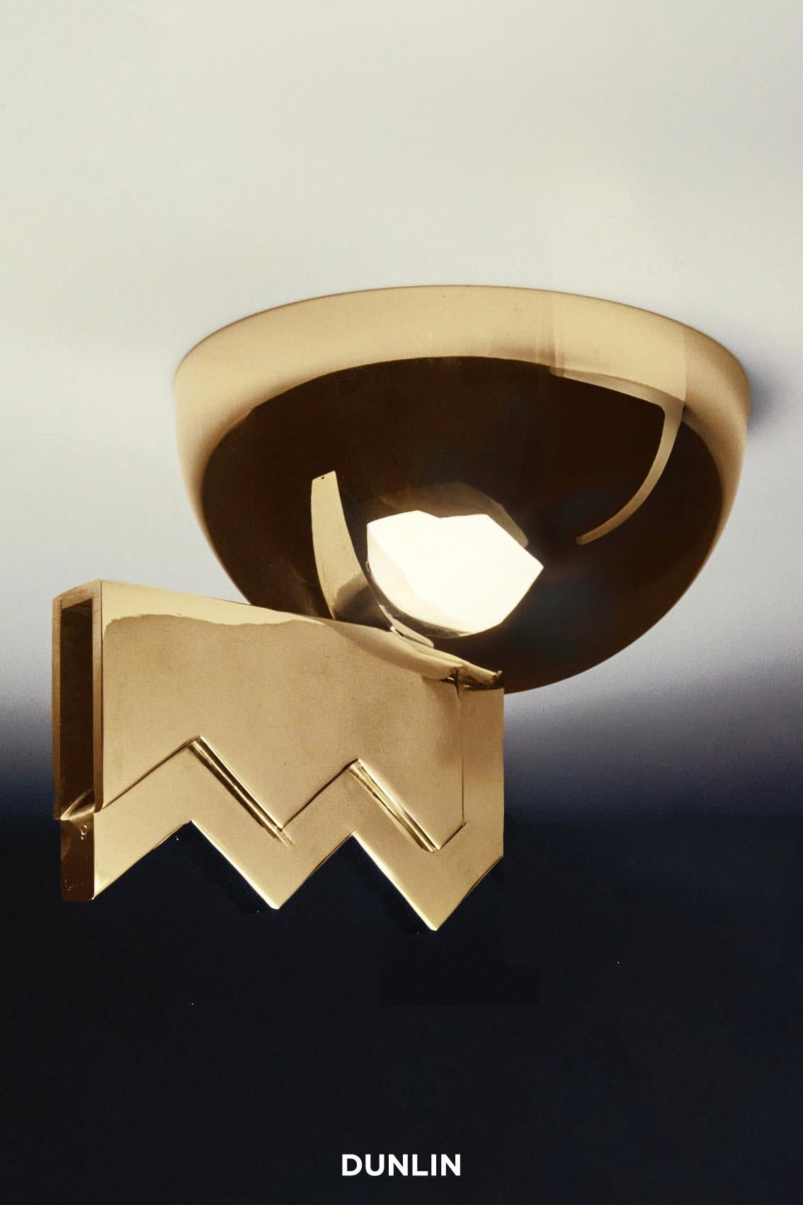 HK19 Wall Light, Nickel Plated Brass, HK x DUNLIN For Sale 2