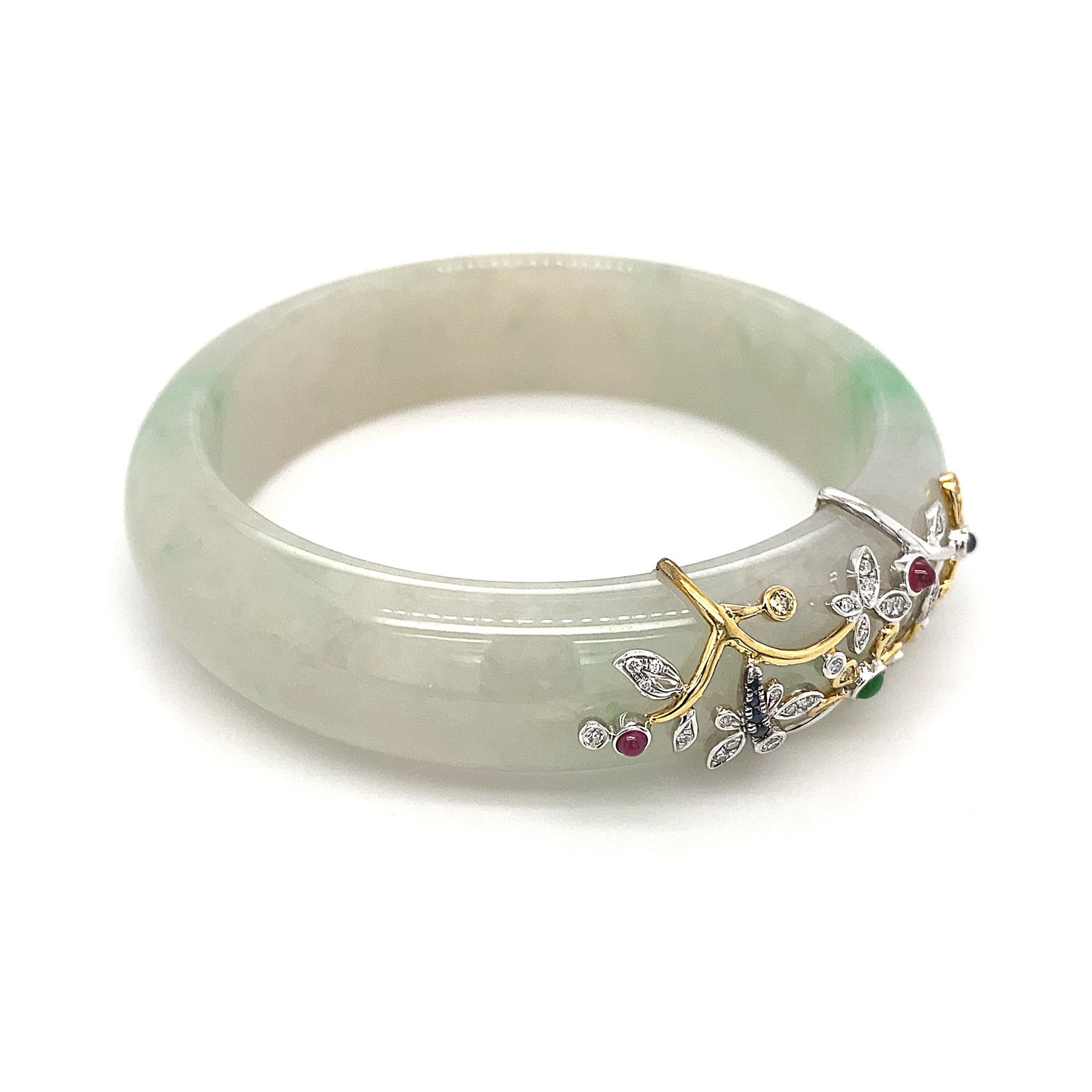design jade bangle with gold