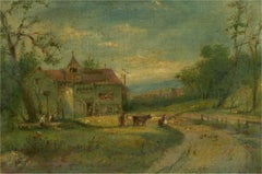 H.L. Vikus - École russe, 1915, Huile, Vue pastorale