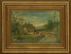 Vintage H.L. Vikus - Russian School 1915 Oil, Pastoral View