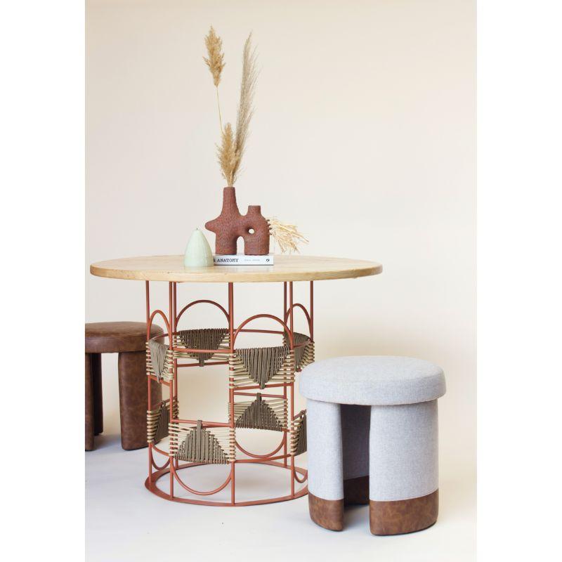 Hlutha console table by TheUrbanative
Dimensions: R 100 x H 75 cm
Material: Powder-coated steel framework, Woven rope detailing, Ash top

TheUrbanative is a contemporary South African furniture and product design company based in