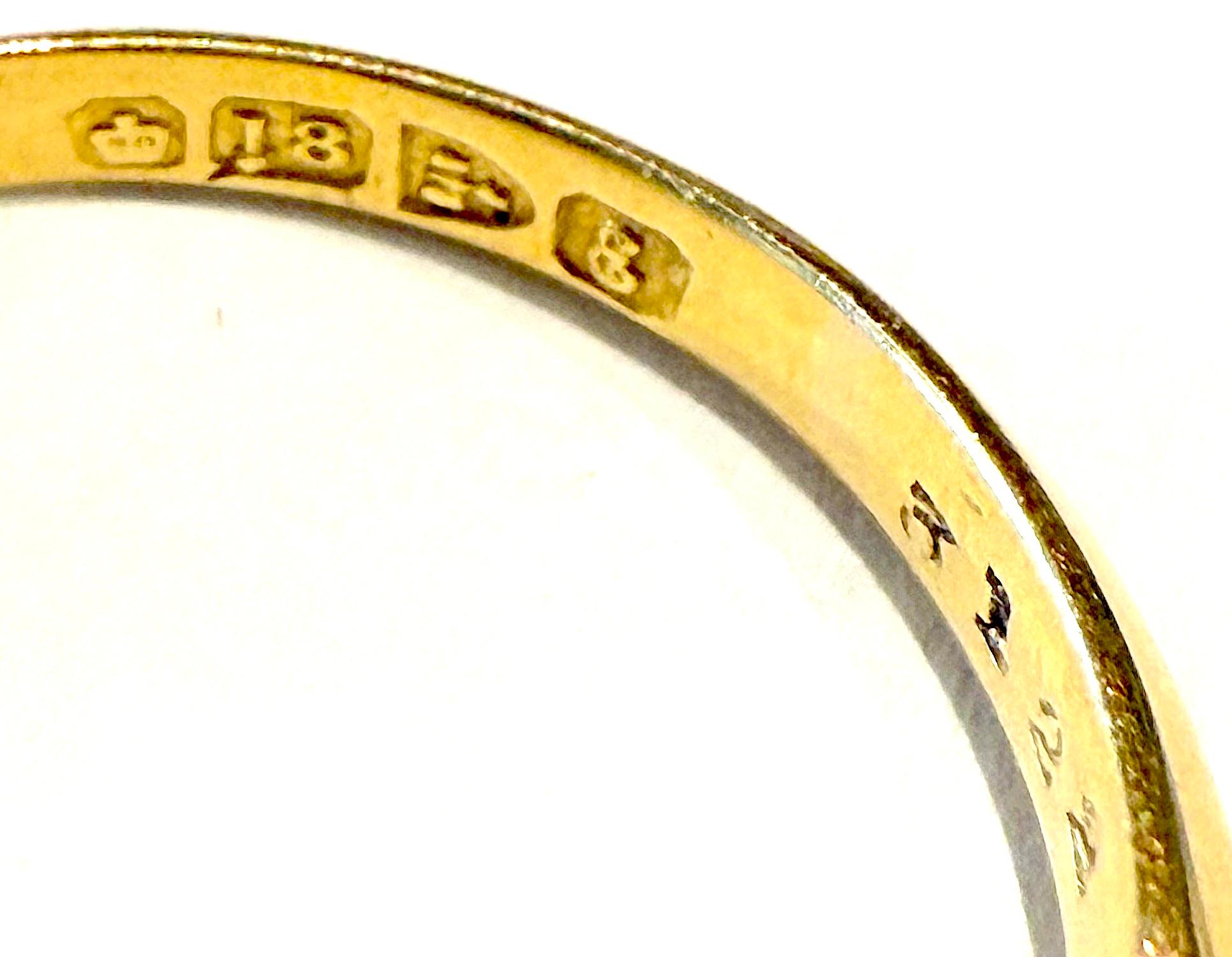 HM 1905 Chester 18K Fünfstein-Diamantring mit Kissenschliff im Kissenschliff 4.2 g im Angebot 1