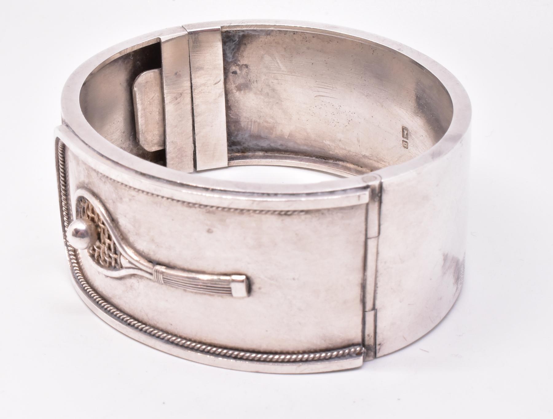 HM 1911 Sterling Tennis Cuff Bracelet For Sale 5