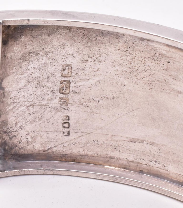 HM 1911 Sterling Tennis Cuff Bracelet For Sale at 1stDibs