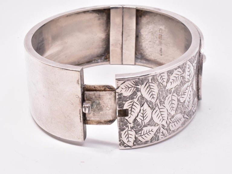 HM 1911 Sterling Tennis Cuff Bracelet For Sale at 1stDibs
