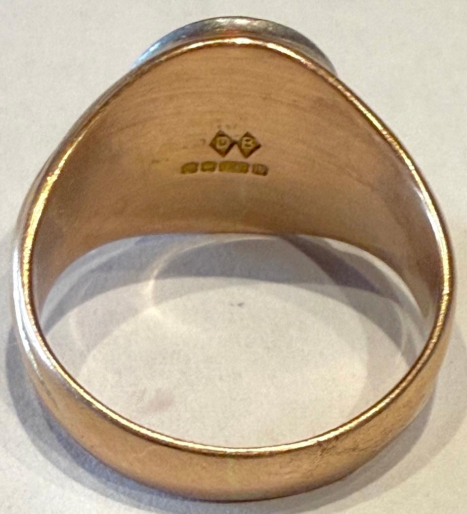 Women's or Men's HM 1989 18K and Platinum Signet Ring of Armoured Arm Grasping Sword For Sale