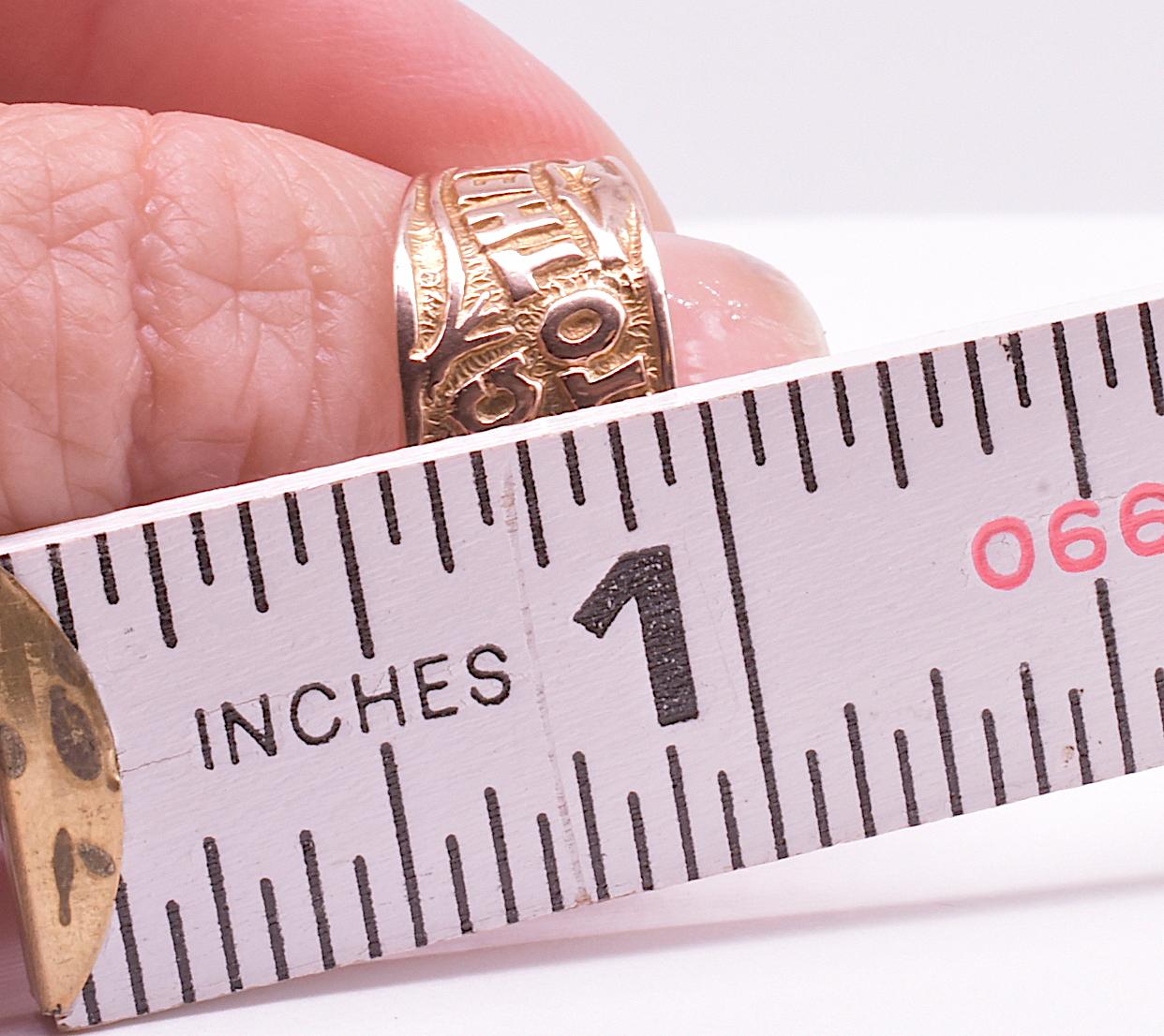 HM Chester 1909, 9K „I Cling to Thee“ Sentimental Message Ring 5