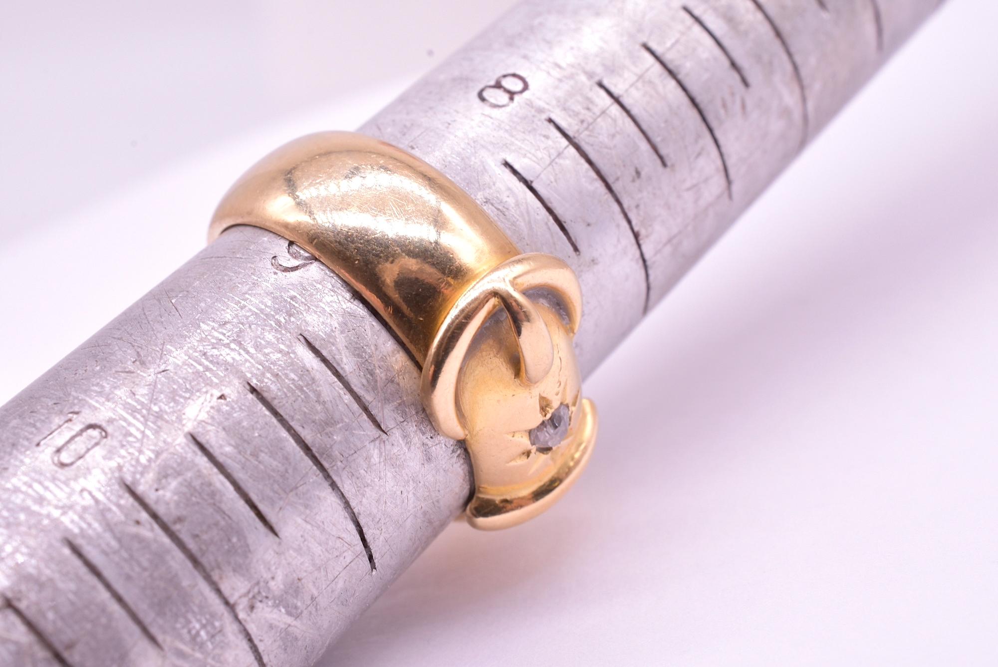 HM London 1894 18K Schnallenring mit sternbesetzten Diamanten 3