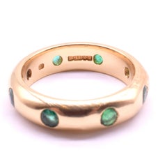 HM LONDON 1993 Anillo de oro de 18 quilates con esmeralda engastada Theo Fennell