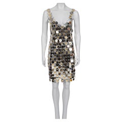 H&M x Paco Rabanne Silver Sequin Dress Sz. M
