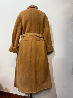 HMN 23 Abrigo reversible de piel de oveja italiana camel IT 40