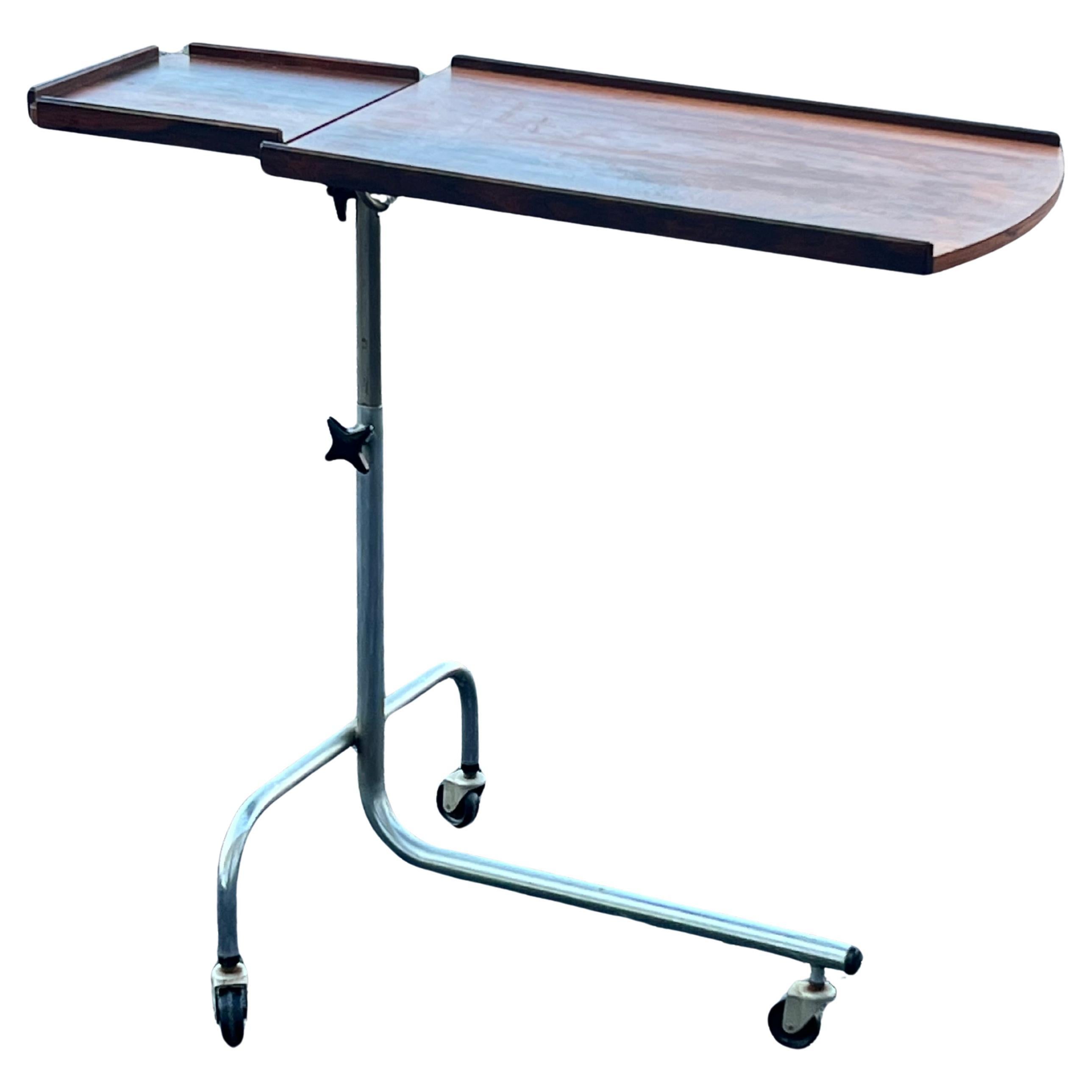 HMN Danish Modernist Table Stand Adjustable Height Rosewood Ca 1960's
